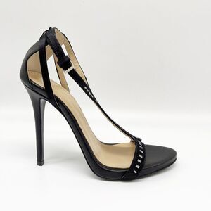 HALSTON HERITAGE Stella Beaded Leather Sandals 